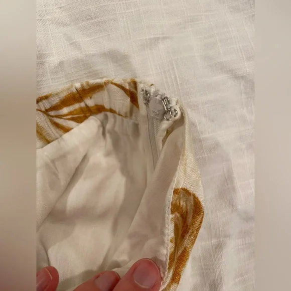 Lost & Wander Linen Blend Midi Skirt Tropical Print - Picture 8 of 12